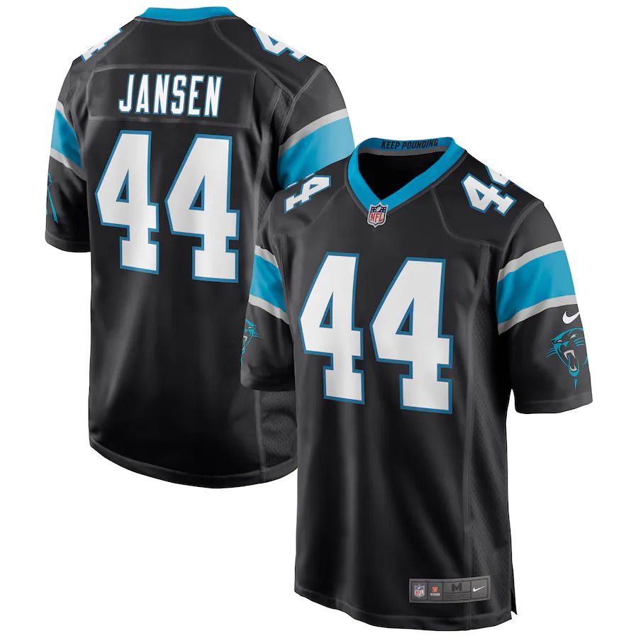 Men Carolina Panthers #44 J.J. Jansen Nike Black Game NFL Jersey->carolina panthers->NFL Jersey